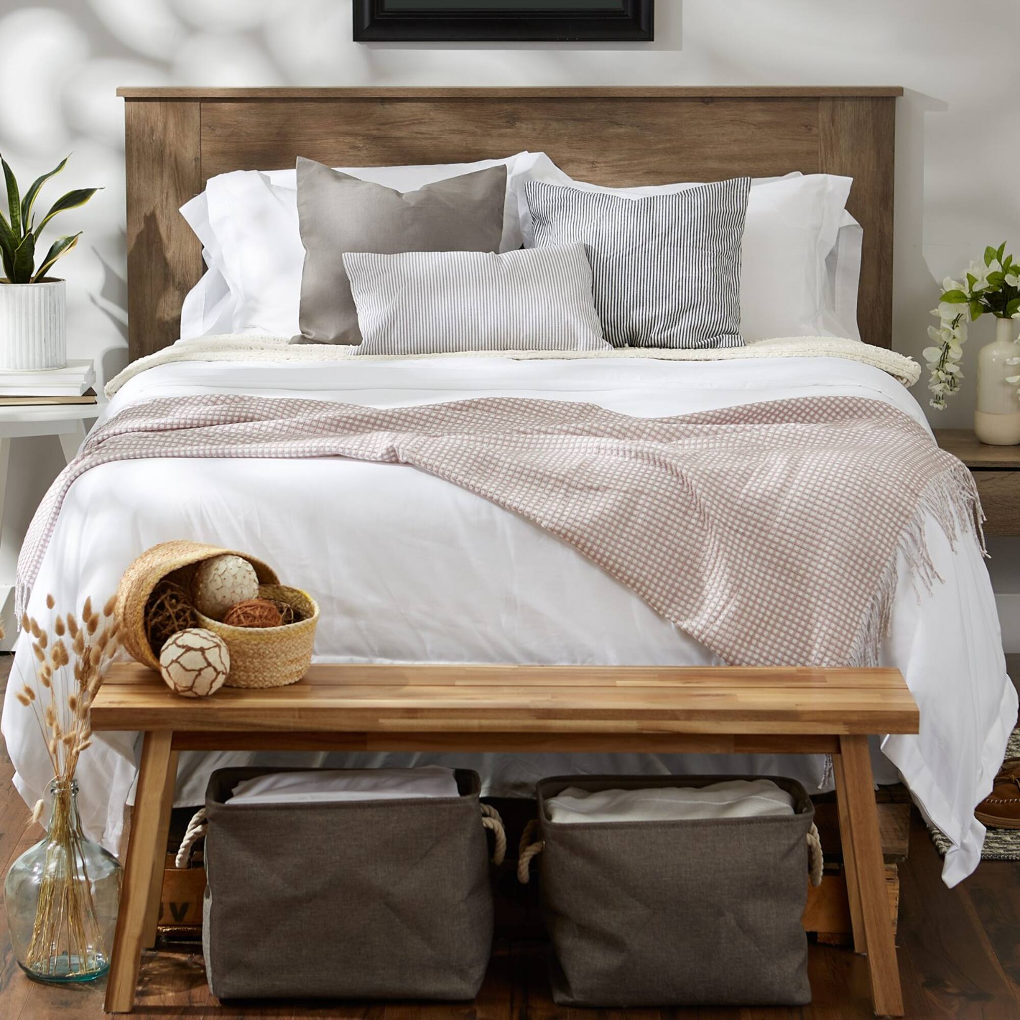 DII® Dusty Lilac & White Waffle Knit Throw